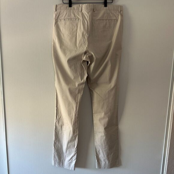Theory Men's Jake W Reverse Sateen Slim Fit Casual‎ Pants Beige Khaki Size 34x34 - Picture 7 of 8